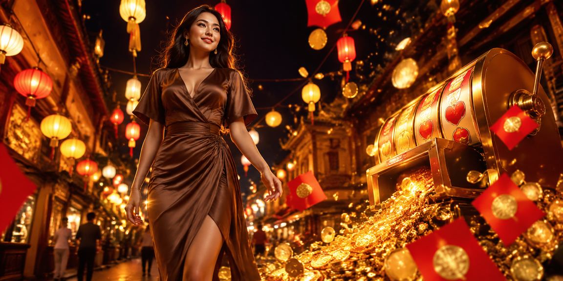 Khung cảnh casino đêm tại Việt Nam với ánh đèn neon sáng rực